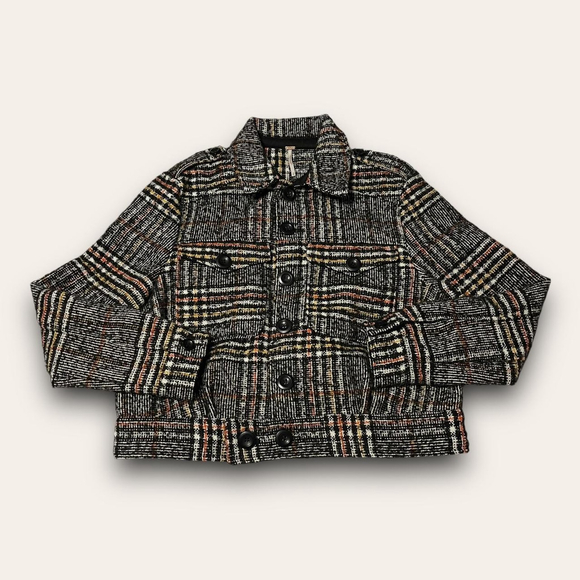 Free People Jackets & Blazers - Free People Eisenhower Slouchy Blazer Jacket Plaid Tweed Size Medium